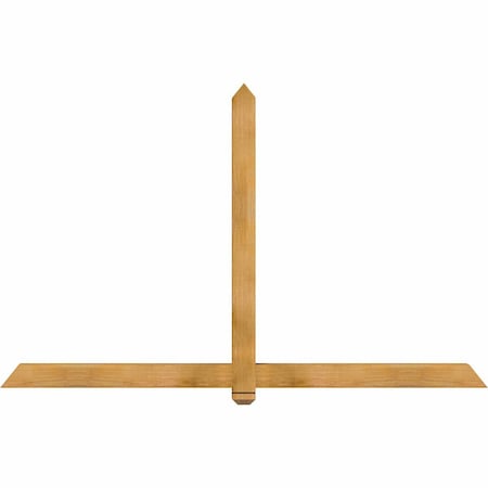 Ekena Millwork Eugene Rough Sawn Timber Gable Bracket, Western Red Cedar, 84"W x 53"H x 4"D x 4"F, 15/12 Pitch GBW084X53X0404EUG00RWR